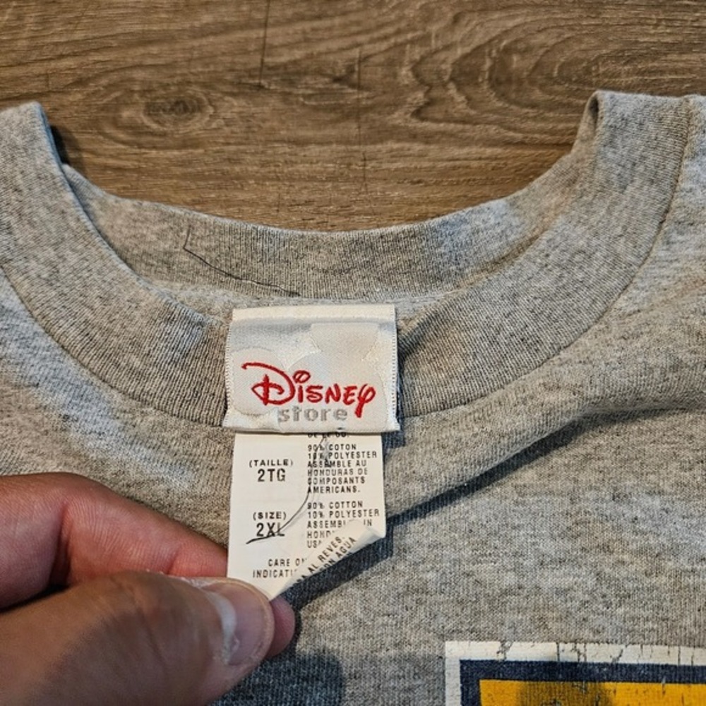 Vintage Disney Grumpy University T Shirt Mens 2XL Gray Snow White Dwarf Tee - Picture 5 of 8